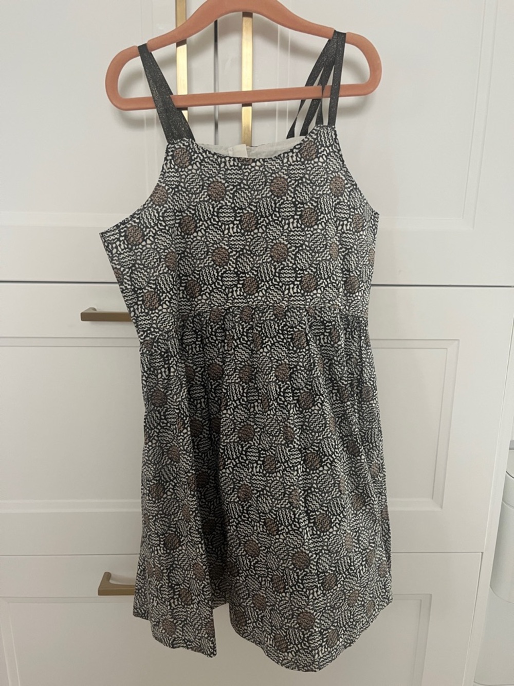 IKKS Girls Black and White Print Sundress
